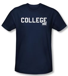 Animal House T-shirt Movie College Navy Blue Adult Slim Fit Tee Shirt