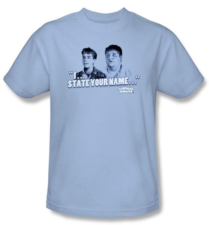 Animal House TShirt Movie Pledge Adult Light Blue Tee Shirt Animal