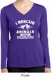 Animal Rescue Ladies Dry Wicking Long Sleeve Shirt