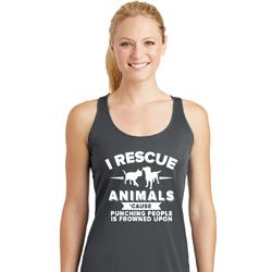 Animal Rescue Ladies Dry Wicking Racerback Tank Top Animal Rescue Ladies Dry Wicking Racerback Tank Top