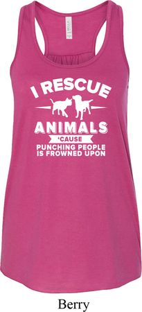 Animal Rescue Ladies Flowy Racerback Tanktop