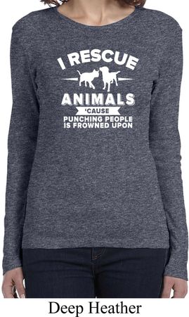 Animal Rescue Ladies Long Sleeve Shirt