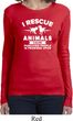 Animal Rescue Ladies Long Sleeve Shirt
