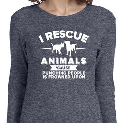 Animal Rescue Ladies Long Sleeve Shirt Animal Rescue Ladies Long Sleeve Shirt