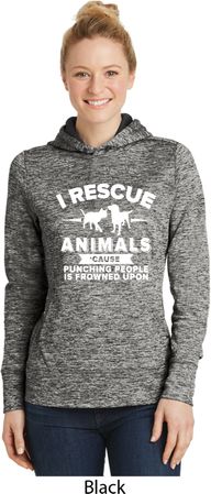 Animal Rescue Ladies Moisture Wicking Hoodie