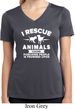 Animal Rescue Ladies Moisture Wicking V-neck Shirt