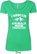 Animal Rescue Ladies Scoop Neck Shirt