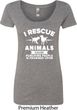 Animal Rescue Ladies Scoop Neck Shirt