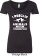 Animal Rescue Ladies Scoop Neck Shirt