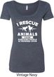 Animal Rescue Ladies Scoop Neck Shirt