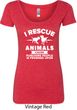 Animal Rescue Ladies Scoop Neck Shirt