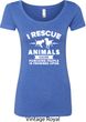 Animal Rescue Ladies Scoop Neck Shirt