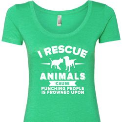 Animal Rescue Ladies Scoop Neck Shirt Animal Rescue Ladies Scoop Neck Shirt