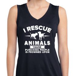 Animal Rescue Ladies Sleeveless Moisture Wicking Shirt Animal Rescue Ladies Sleeveless Moisture Wicking Shirt