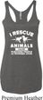 Animal Rescue Ladies Tri Blend Racerback Tank Top