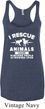 Animal Rescue Ladies Tri Blend Racerback Tank Top