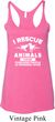 Animal Rescue Ladies Tri Blend Racerback Tank Top
