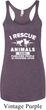 Animal Rescue Ladies Tri Blend Racerback Tank Top