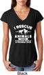Animal Rescue Ladies Tri Blend V-Neck Shirt
