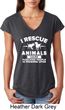 Animal Rescue Ladies Tri Blend V-Neck Shirt