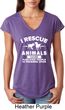 Animal Rescue Ladies Tri Blend V-Neck Shirt