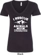 Animal Rescue Ladies V-Neck Shirt