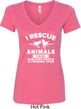 Animal Rescue Ladies V-Neck Shirt
