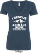 Animal Rescue Ladies V-Neck Shirt