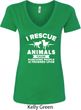 Animal Rescue Ladies V-Neck Shirt