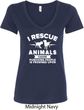 Animal Rescue Ladies V-Neck Shirt