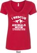 Animal Rescue Ladies V-Neck Shirt