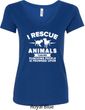 Animal Rescue Ladies V-Neck Shirt