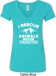 Animal Rescue Ladies V-Neck Shirt
