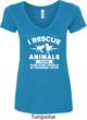 Animal Rescue Ladies V-Neck Shirt