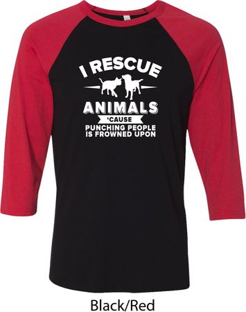 Animal Rescue Mens Raglan Shirt