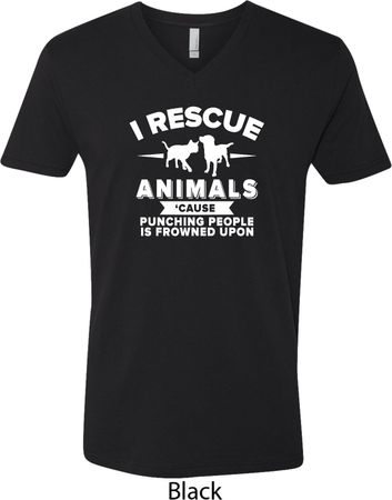 Animal Rescue Mens V-Neck Shirt