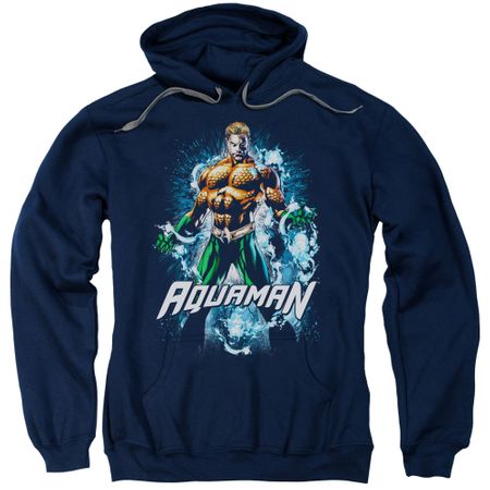 Aquaman Hoodie Water Powers Navy Sweatshirt Hoody