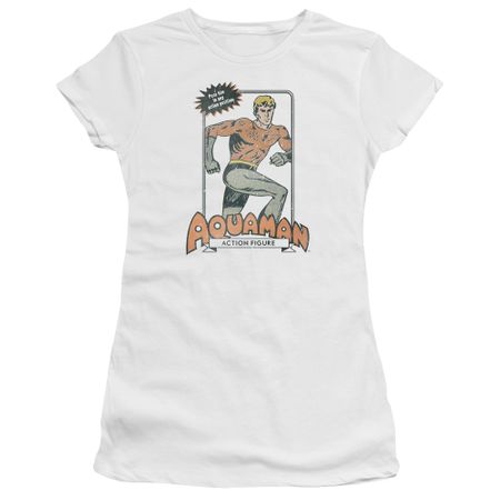 Aquaman Juniors Shirt Action Figure White T-Shirt