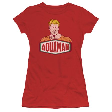 Aquaman Juniors Shirt Sign Red T-Shirt