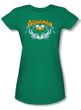 Aquaman Juniors T-shirt - Aquaman Splash Kelly Green
