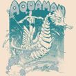 Aquaman Juniors T-shirt - Catch A Wave DC Comics Cream