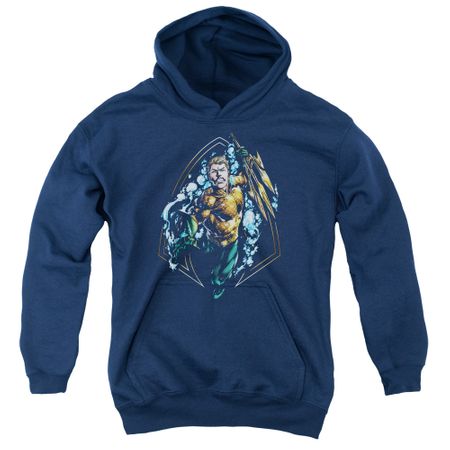 Aquaman Kids Hoodie Thrashing Navy Youth Hoody