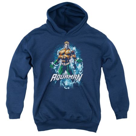 Aquaman Kids Hoodie Water Powers Navy Youth Hoody