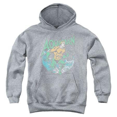 Aquaman Kids Hoodie Wave Athletic Heather Youth Hoody