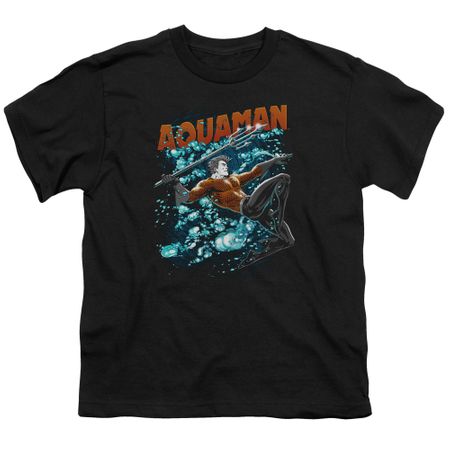 Aquaman Kids Shirt Bubbles Black T-Shirt