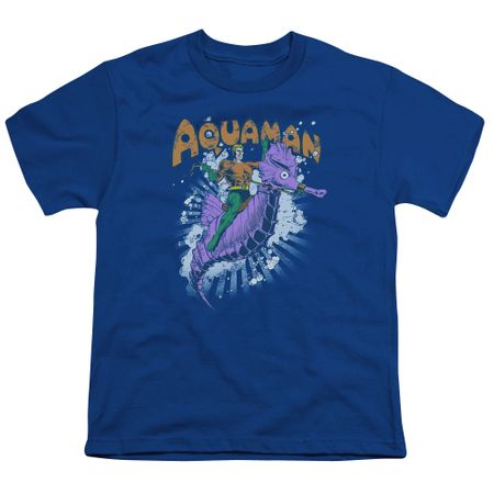 Aquaman Kids Shirt Ride Free Royal Blue T-Shirt