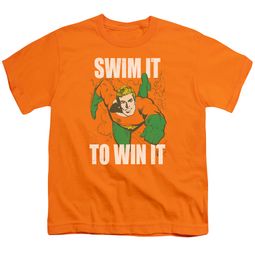 Aquaman Kids Shirt Swim It Orange T-Shirt