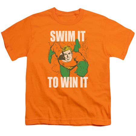Aquaman Kids Shirt Swim It Orange T-Shirt