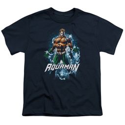 Aquaman Kids Shirt Water Powers Navy T-Shirt