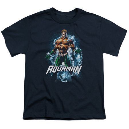 Aquaman Kids Shirt Water Powers Navy T-Shirt